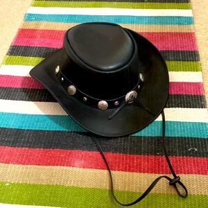 Leather western hat